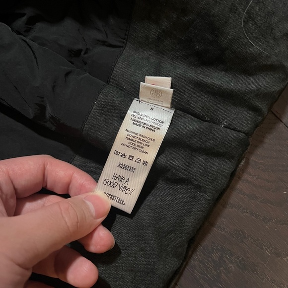 RARE STUSSY WASHED CANVAS PRIMALOFT VEST Small Black & Dark Gray HTF - Picture 5 of 12